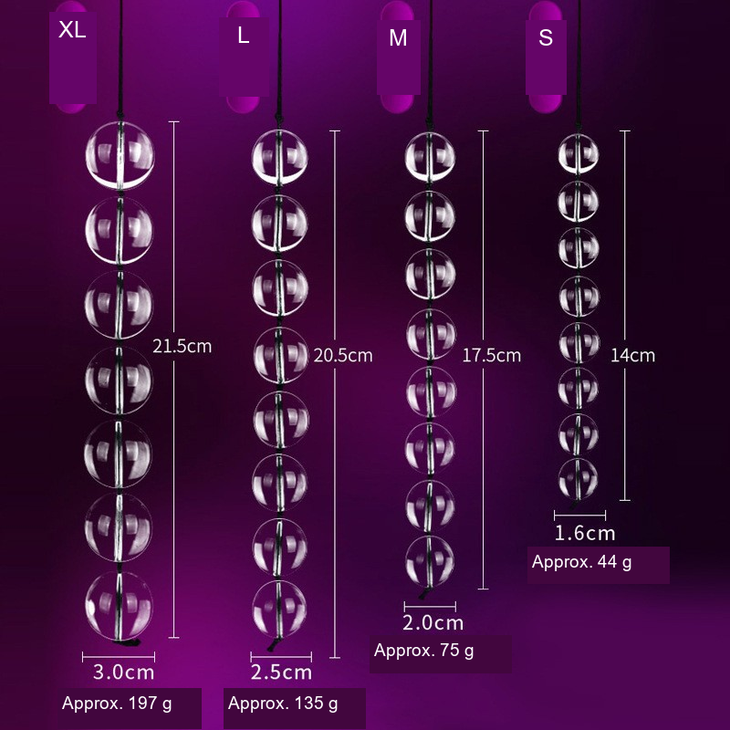 Glass Anal Beads - Bead and Spacing Options