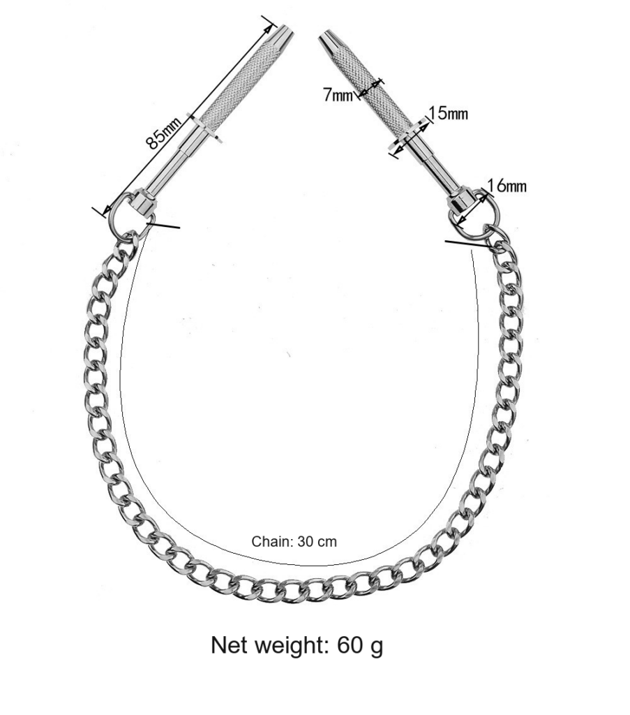 Supplier specifications: Chain: 30 cm, Net weight: 60 g