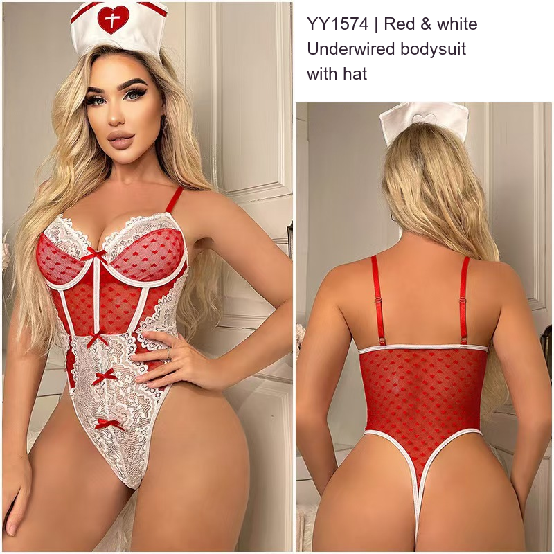 Lingerie Sexy Women Uniform Bow Camisole Pajama